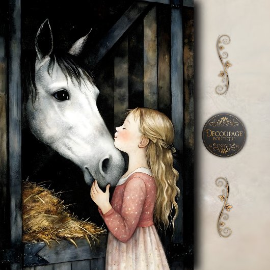Zoete Paardenkus Decoupage Tissuepapier