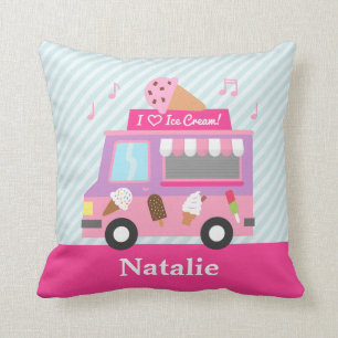 Zoete Paarse Roze IJscowagen Meisjes Kamer Kussen