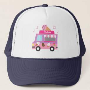 Zoete Paarse Roze IJscowagen Voor Meisjes Trucker Pet