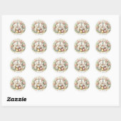 Zoete Paashazen Ronde Sticker (Vel)