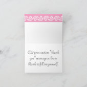 Zoete Paisley Harten in Petal Pink Hartelijk dank Bedankkaart (Binnen)