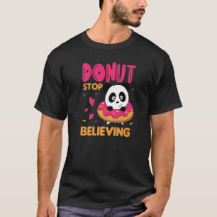 Zoete panda dieren in donut zoete panda t-shirt