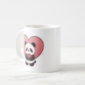 Zoete Panda Hart Koffiemok (Voorkant links)