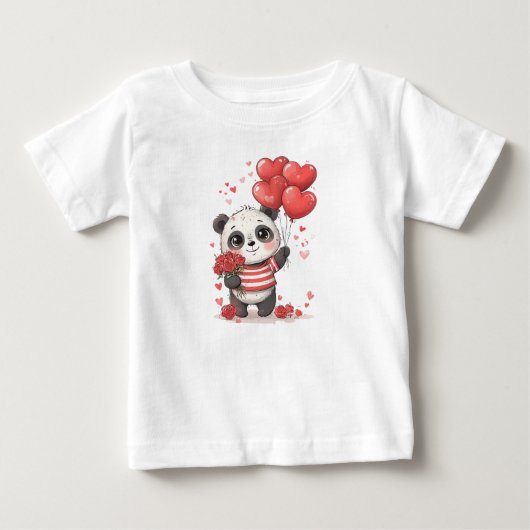 Zoete Panda Liefde – Illustratie van Hart & Rozen (Voorkant)