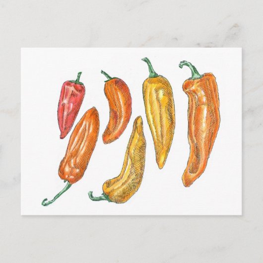 Zoete paprika's briefkaart (Voorkant)