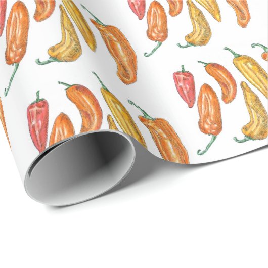 Zoete paprika's cadeaupapier (Rol Hoek)