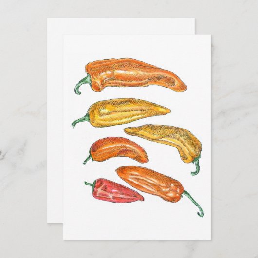 Zoete paprika's kaart (Voorkant / Achterkant)