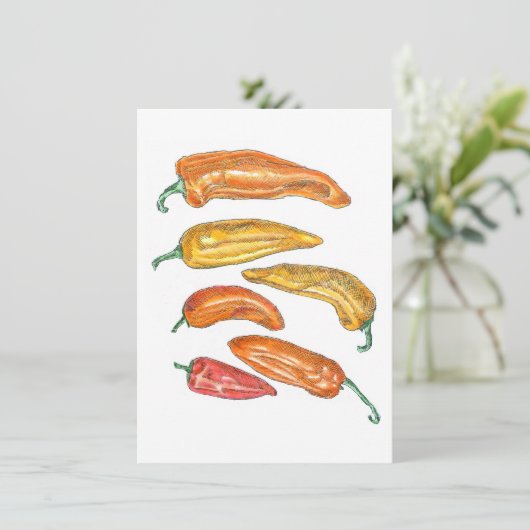 Zoete paprika's kaart (Staand voorkant)
