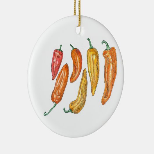 Zoete paprika's keramisch ornament (Rechts)