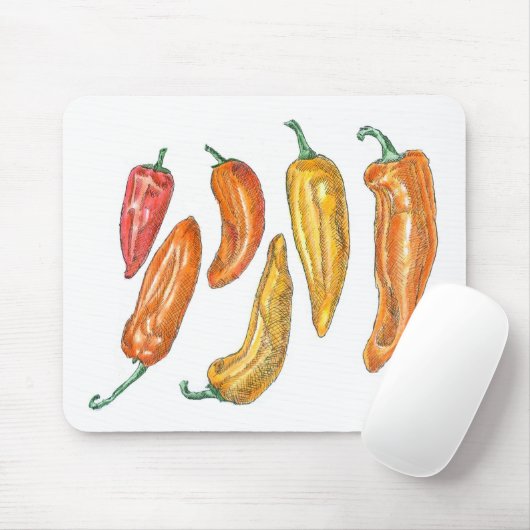 Zoete paprika's muismat (Met muis)