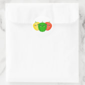 Zoete paprika's ronde sticker (Tas)