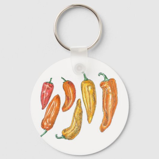 Zoete paprika's sleutelhanger (Voorkant)
