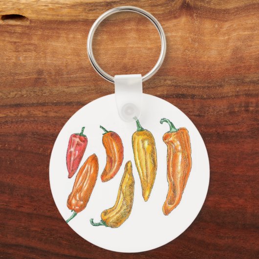 Zoete paprika's sleutelhanger (Voorkant)