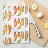 Zoete paprika's theedoek (Quarter Fold)