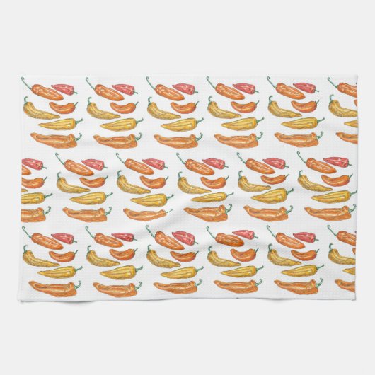 Zoete paprika's theedoek (Horizontaal)