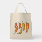 Zoete paprika's tote bag (Achterkant)