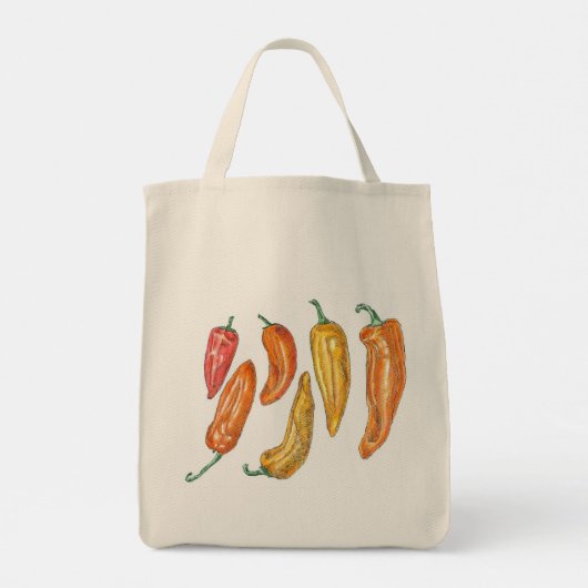 Zoete paprika's tote bag (Achterkant)