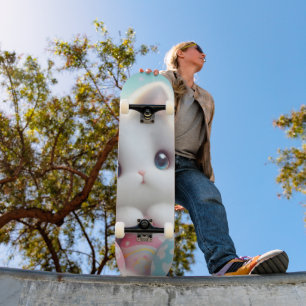 Zoete Pastel Kawaii Kitten Paaseieren Persoonlijk Skateboard
