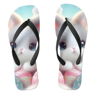 Zoete Pastel Kawaii Kitten Paaseieren Teenslippers