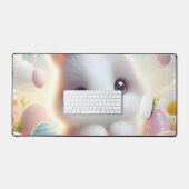 Zoete Pastel Kawaii Kitten Pasen Eieren Bureaumat (Keyboard & Muis)