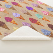 Zoete Pastel Waterverf Ijsje Meisjes Babykamer Sherpa Deken (3/4)