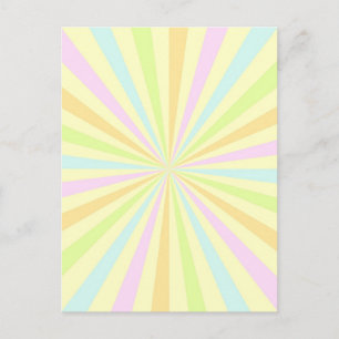 Zoete Pastels Draaiend Wiel Uitbarsting Briefkaart