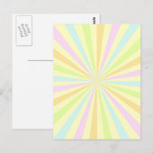 Zoete pastels draaiende wiel barst uit briefkaart (Voorkant / Achterkant)