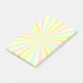 Zoete pastels draaiende wiel barst uit post-it® notes (Schuin)