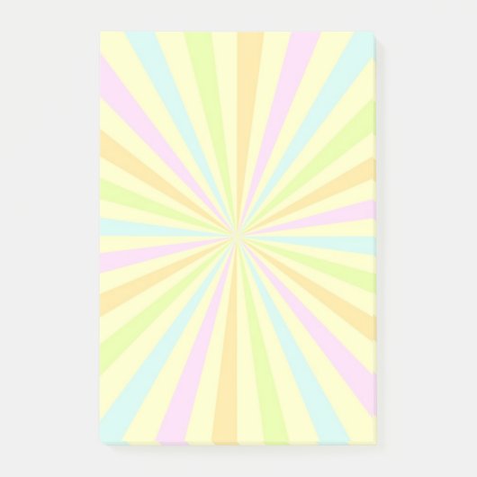 Zoete pastels draaiende wiel barst uit post-it® notes (Voorkant)