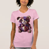 Zoete patchwork knuffel Beer T-shirt (Voorkant)