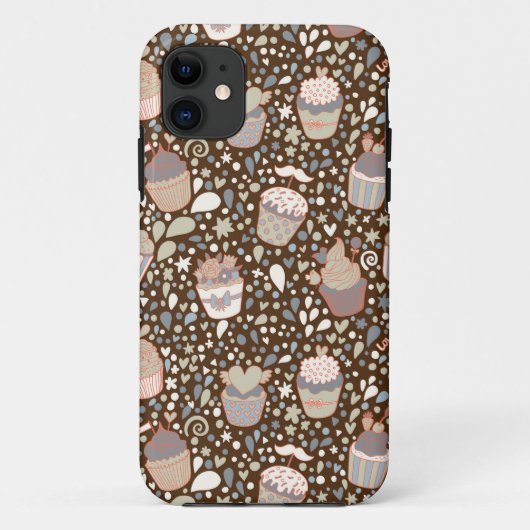 Zoete patroon gemaakt van lekkere cupcakes Case-Mate iPhone case (Achterkant)
