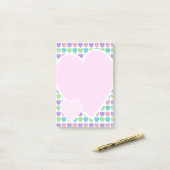 Zoete patroon harten post-it® notes (Op bureau)