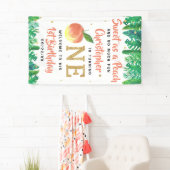 Zoete peach boys 1st Birthday Welkom Spandoek (Insitu)