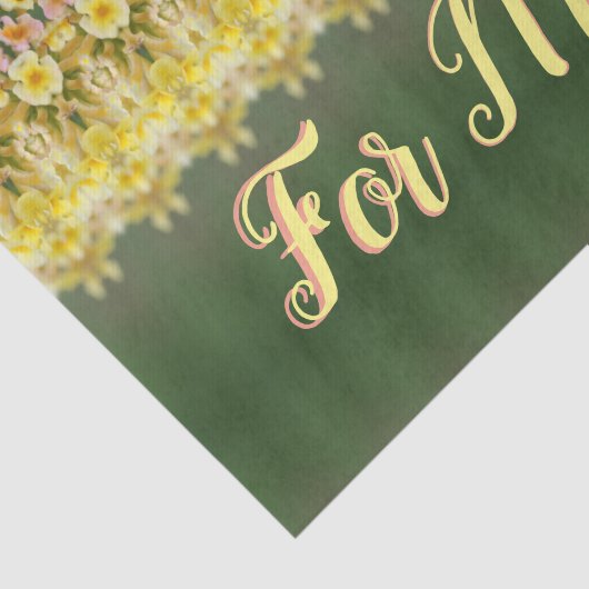 Zoete peach en Butter Yellow Tissuepapier (Detail)