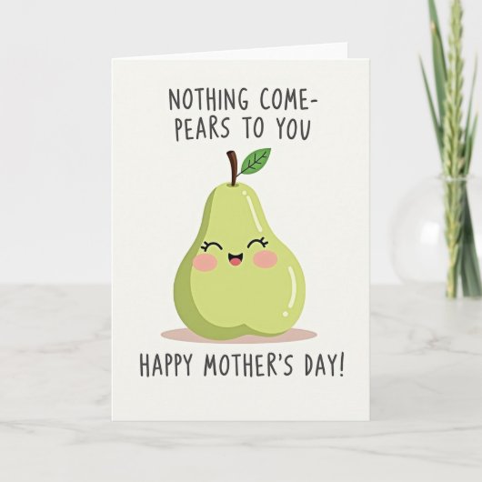 Zoete Peer Moederdag kaart (Voorkant)