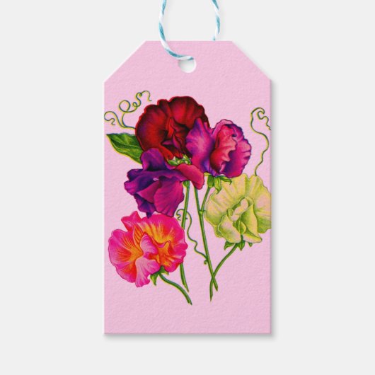 zoete peperbloemen afdrukken cadeaulabel (Voorkant)