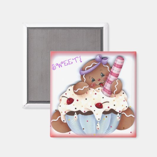 Zoete peperkoek dessert magneet (Voorkant / Achterkant)