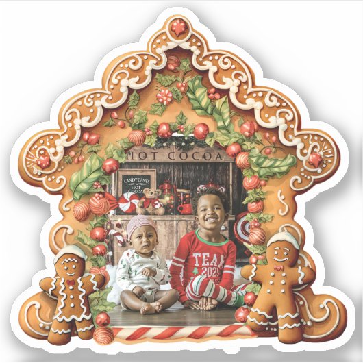 Zoete peperkoek fotovakantie sticker (Voorkant)