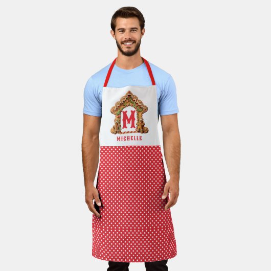 Zoete peperkoek gepersonaliseerd schort (Gedragen)