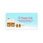 Zoete peperkoek huis vakantie adres label (Voorkant)