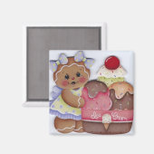 Zoete peperkoek & ijsmagneet magneet (Voorkant / Achterkant)