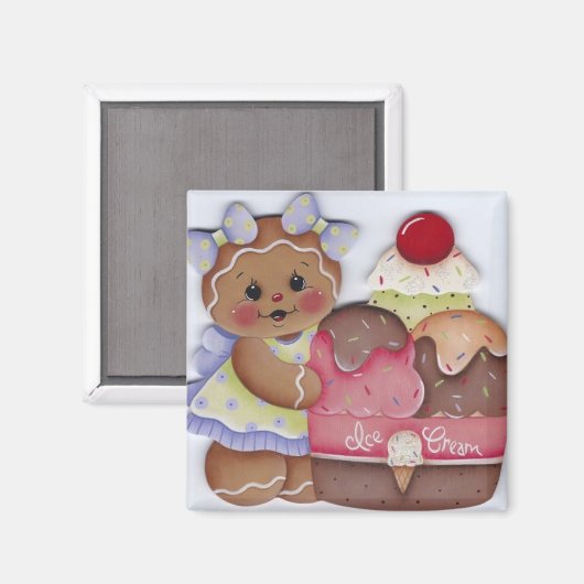 Zoete peperkoek & ijsmagneet magneet (Voorkant / Achterkant)