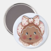 Zoete peperkoek Miss in roze magneet (Voorkant / Achterkant)