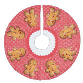 Zoete peperkoek Monogram Imitatie Linnen Kerstboom Kleed (Voorkant)