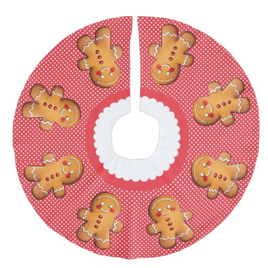 Zoete peperkoek Monogram Imitatie Linnen Kerstboom Kleed (Voorkant)