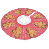 Zoete peperkoek Monogram Imitatie Linnen Kerstboom Kleed (Gekanteld)