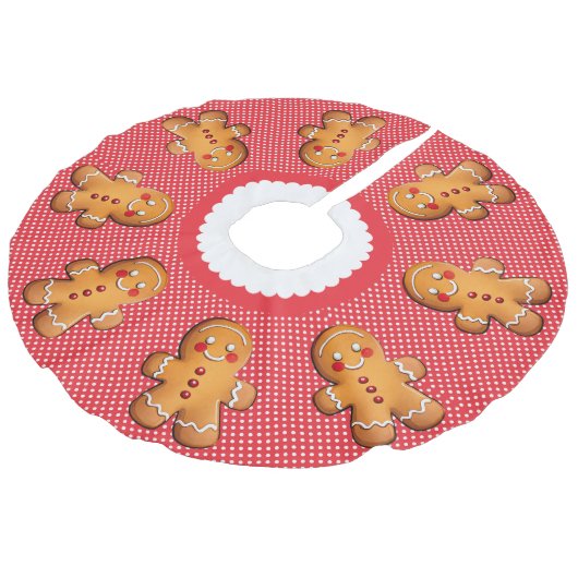 Zoete peperkoek Monogram Imitatie Linnen Kerstboom Kleed (Gekanteld)