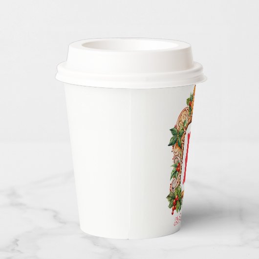 Zoete peperkoek Monogram Papieren Bekers (Rechts)