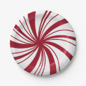 Zoete pepermunt kerst picknick Borden Papieren Bordje (Voorkant)