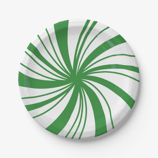 Zoete pepermunt kerst picknick Borden Papieren Bordje (Voorkant)